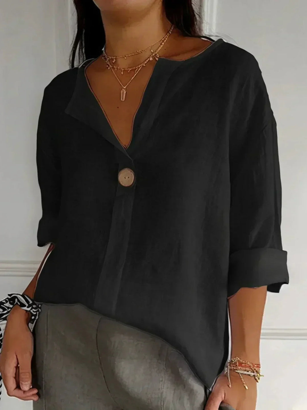 KAMILA | Casual V-Neck Blouse