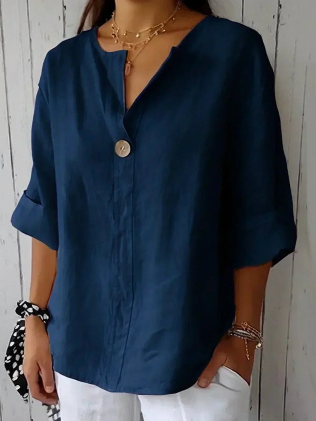 KAMILA | Casual V-Neck Blouse